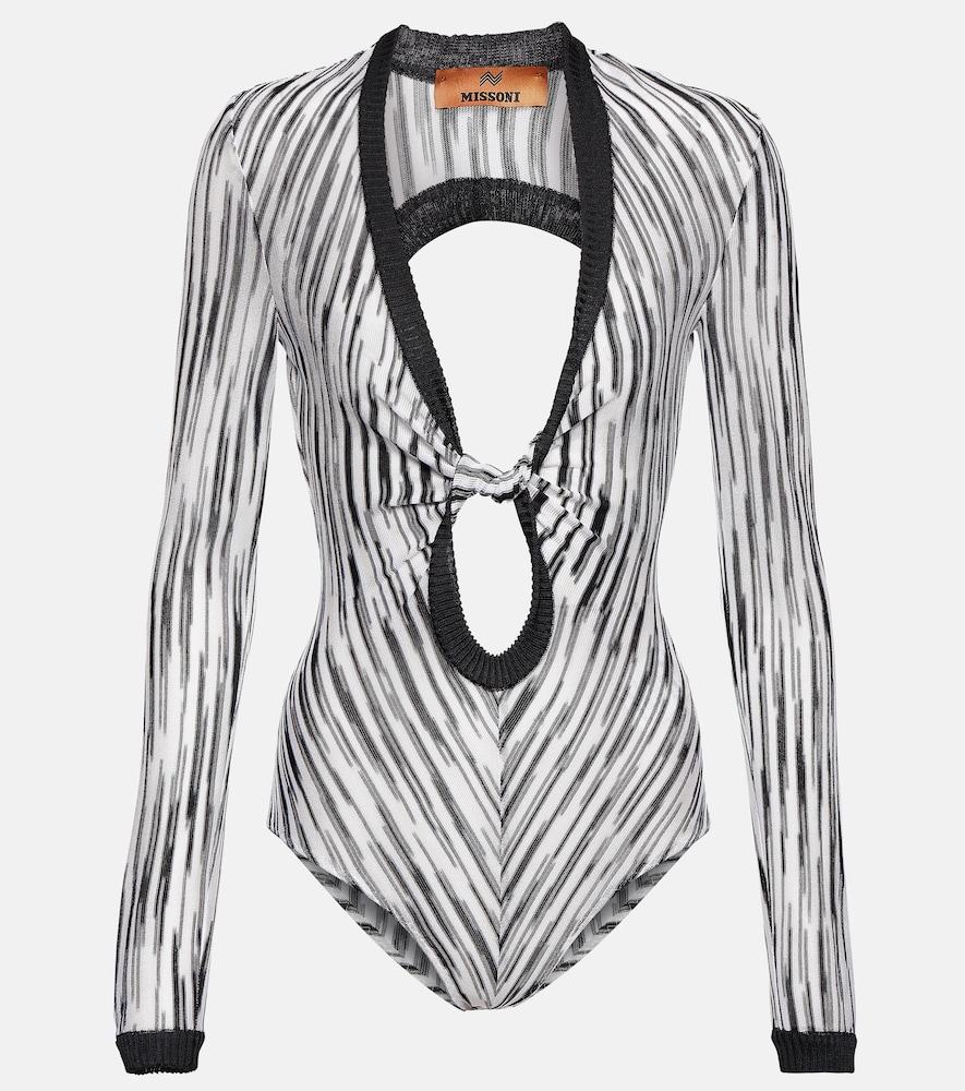 Space-dyed cutout bodysuit