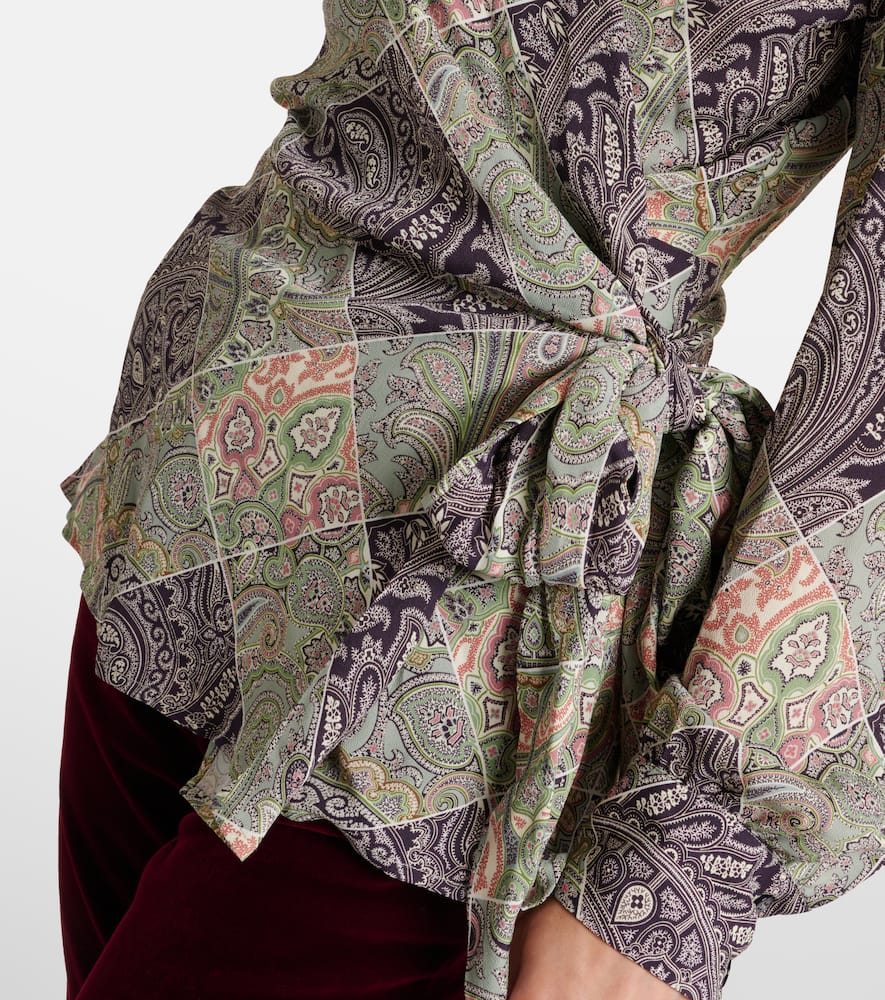 Printed wrap top