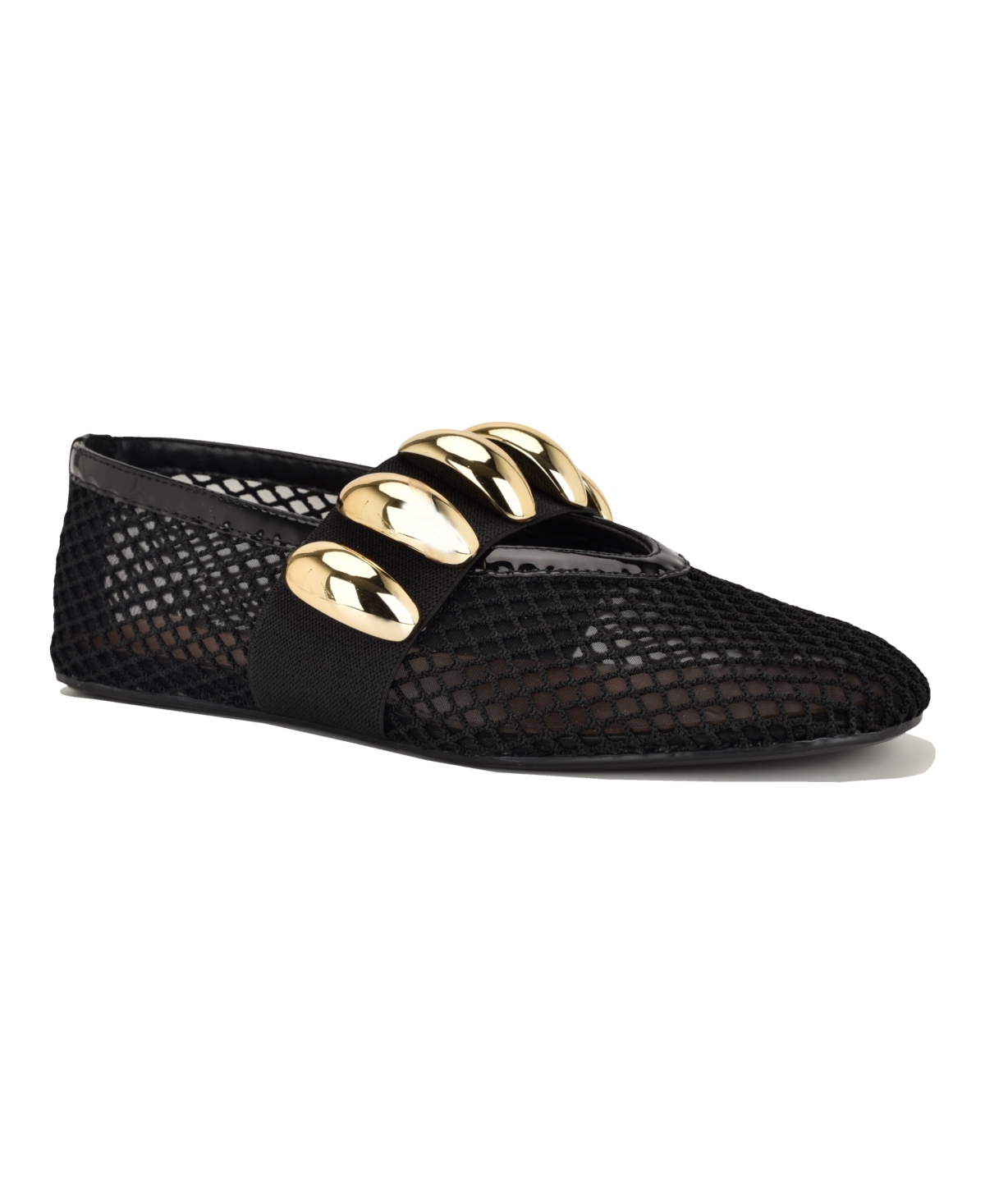 Women's Dorra Mesh Ornamented Dress Flats - Black
