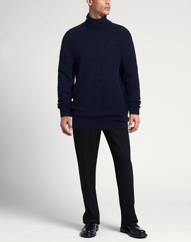 Man Turtleneck Navy Size XL Merino Wool, Cashmere, Polyamide