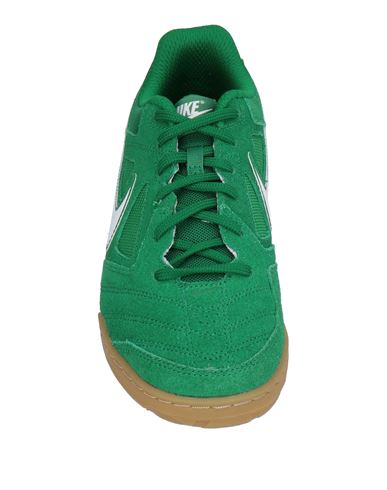 Man Sneakers Green Size 6 Leather, Textile fibers