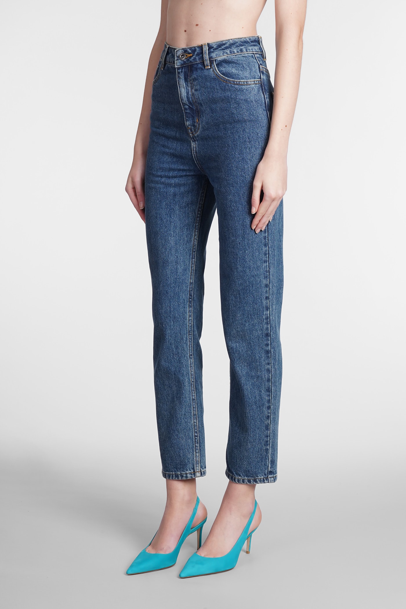 Jeans In Cyan Denim