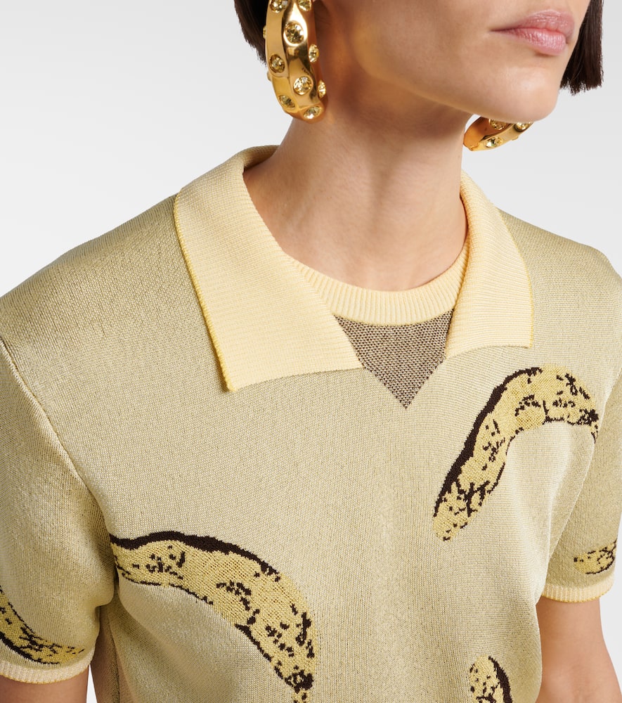 Marino jacquard polo shirt