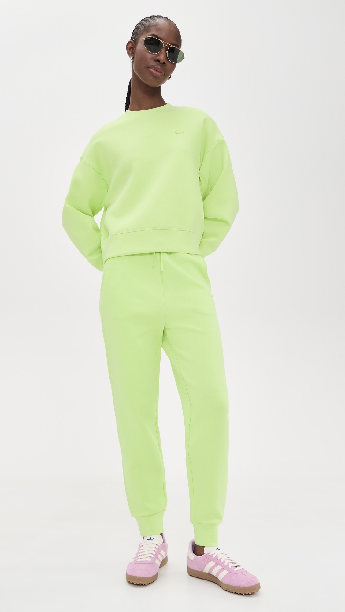 Women's Cotton Jersey Sweatpants Lime Green