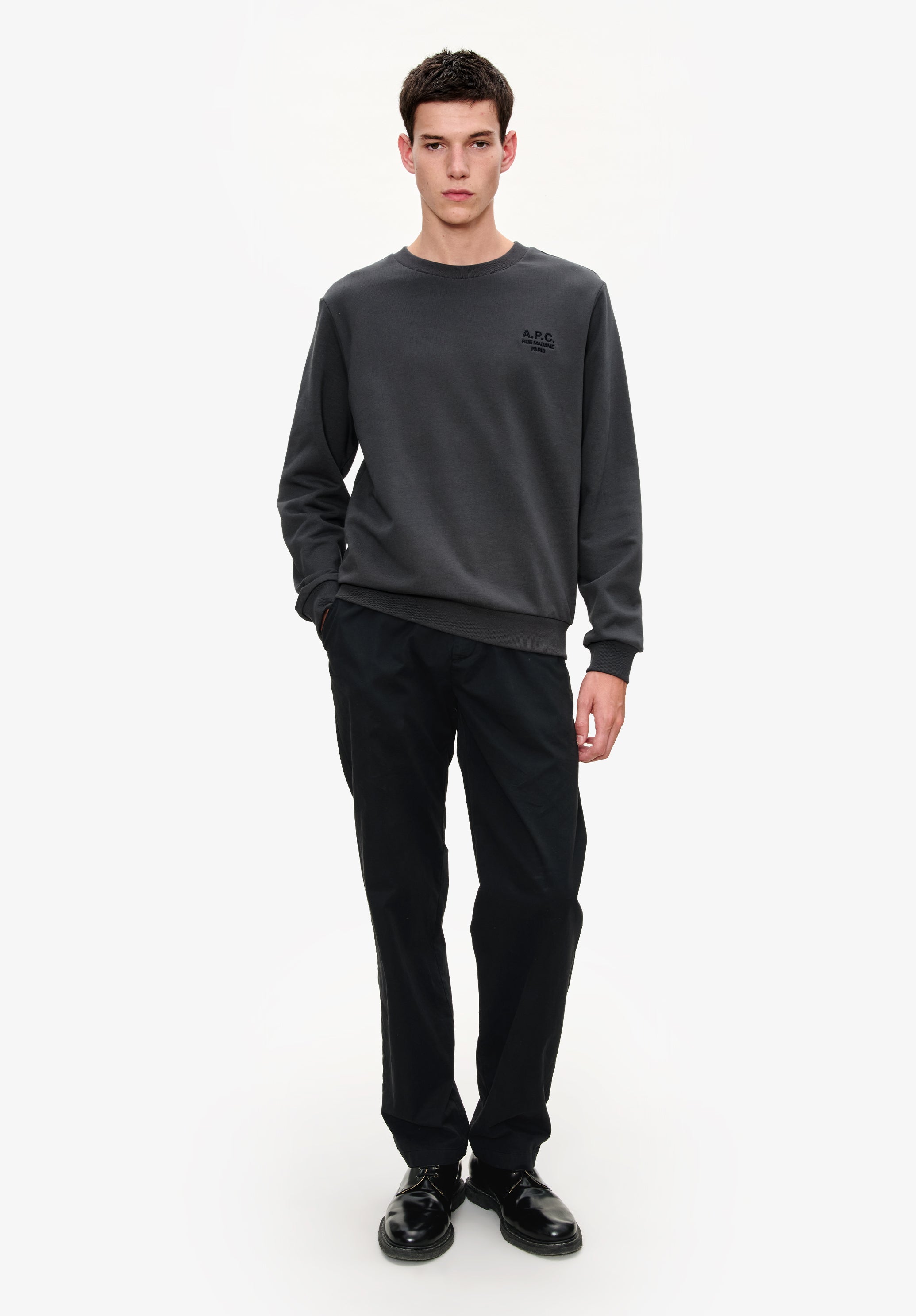 A. P.C. Men's Standard Rue Madame Sweatshirt Size: Extra Small in Black