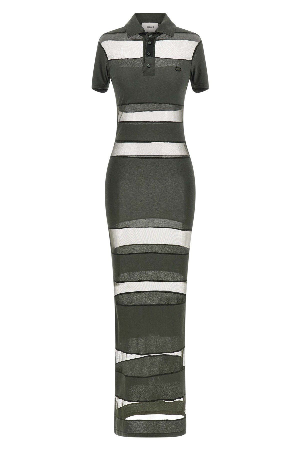'Striped Sheer Polo' Dress