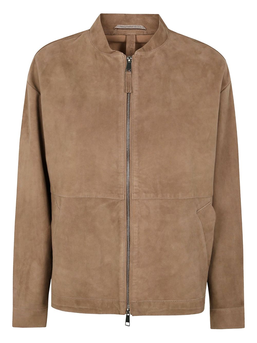 Suede zip-up jacket - Neutrals