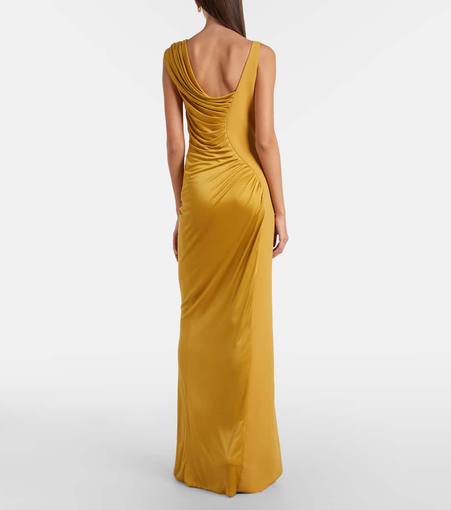 Medusa '95 draped jersey gown