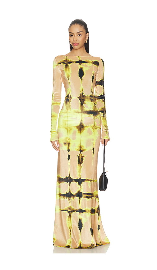 Lapointe Boatneck Gown in Nude. M. Also in