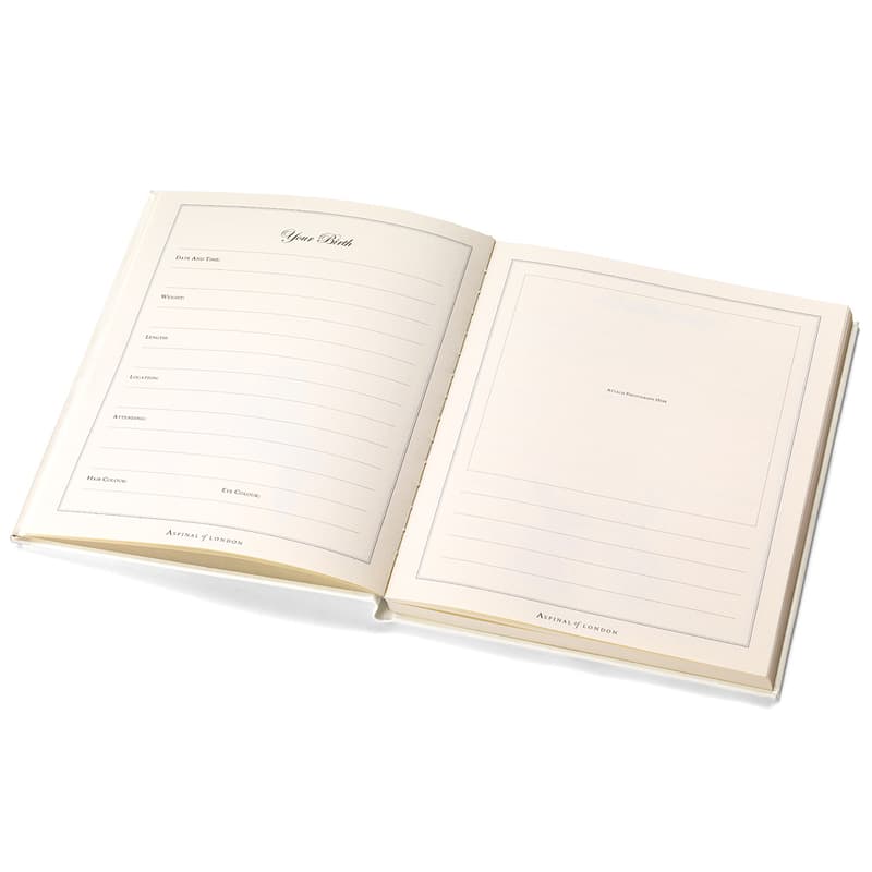 Deluxe Baby Record Book in Smooth Ivory