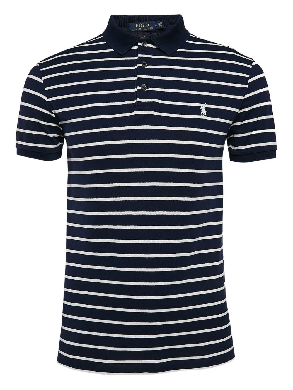 Pre-owned striped polo shirt - Blue