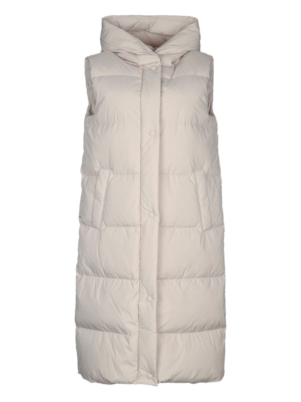 I BLUES hooded puffer gilet - White