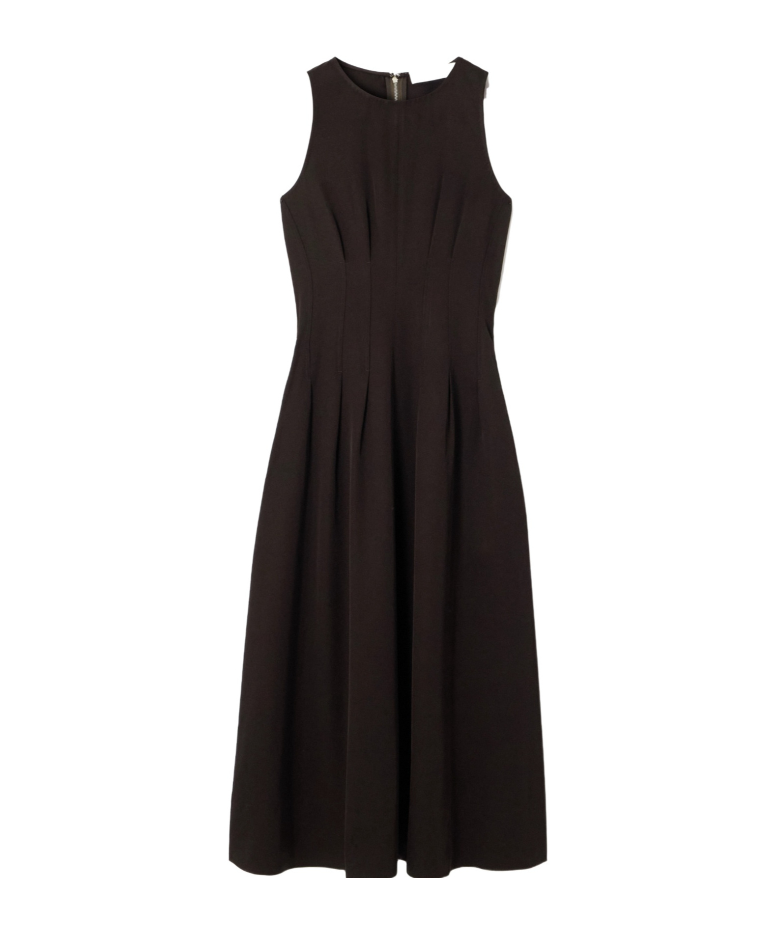 Fitted pleated A-line dress