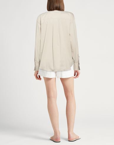 Woman Shirt Khaki Size M Cotton, Polyamide, Elastane