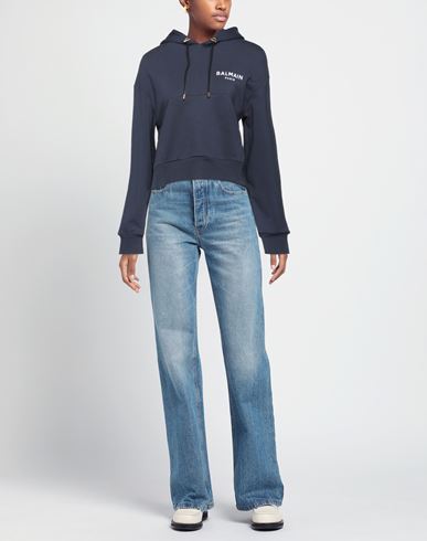 Woman Sweatshirt Blue Size XXS Cotton