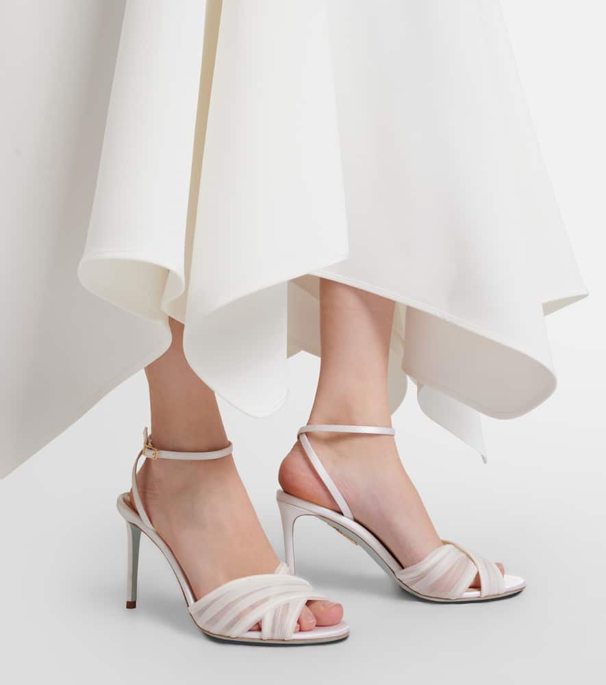 Voile 85 satin slingback sandals