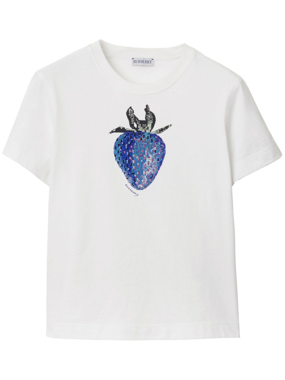 Crystal-embellished cotton T-shirt - White