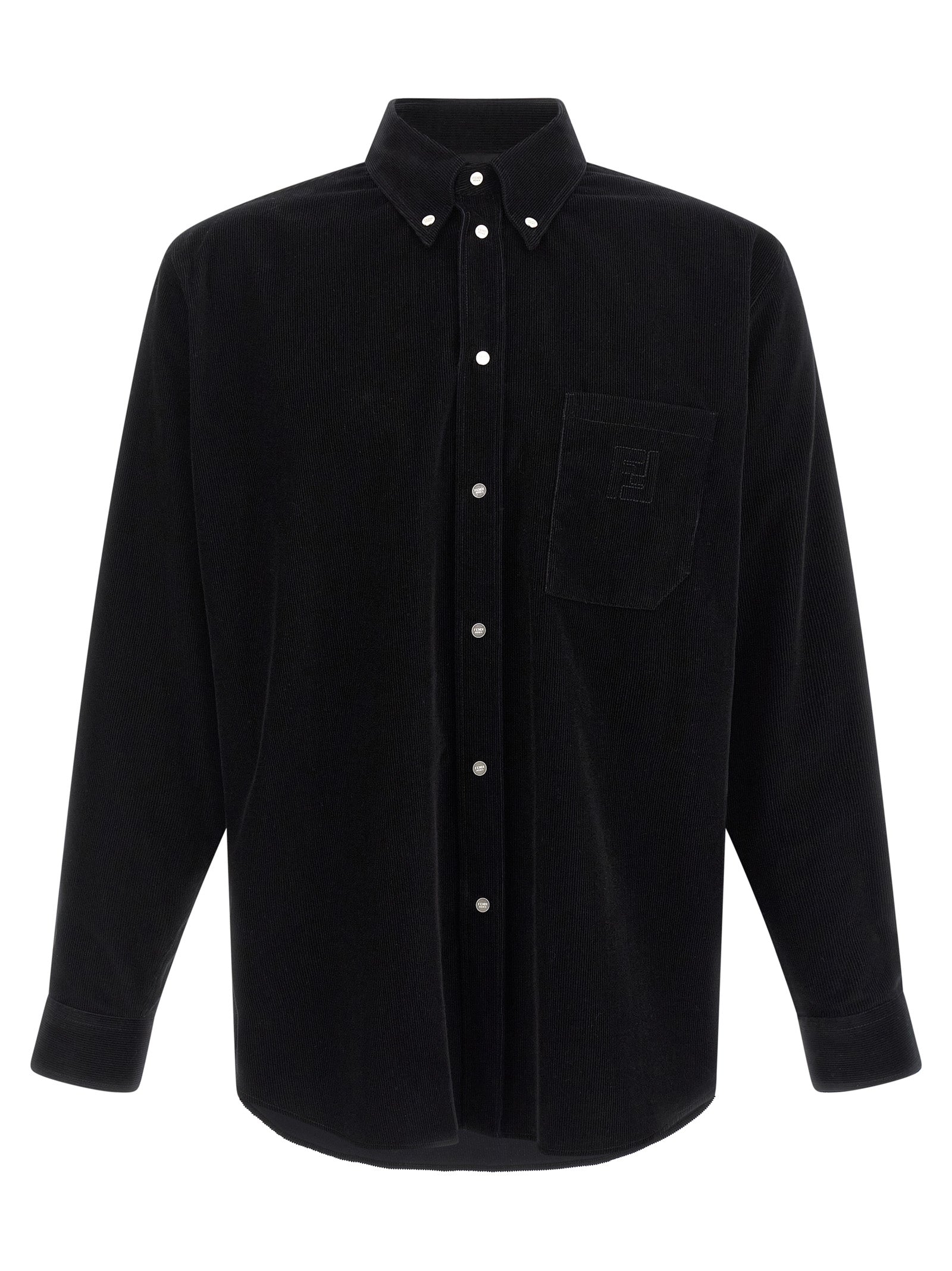 Corduroy Cotton Shirt — Black