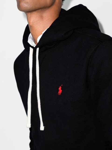 Embroidered logo hooded sweatshirt