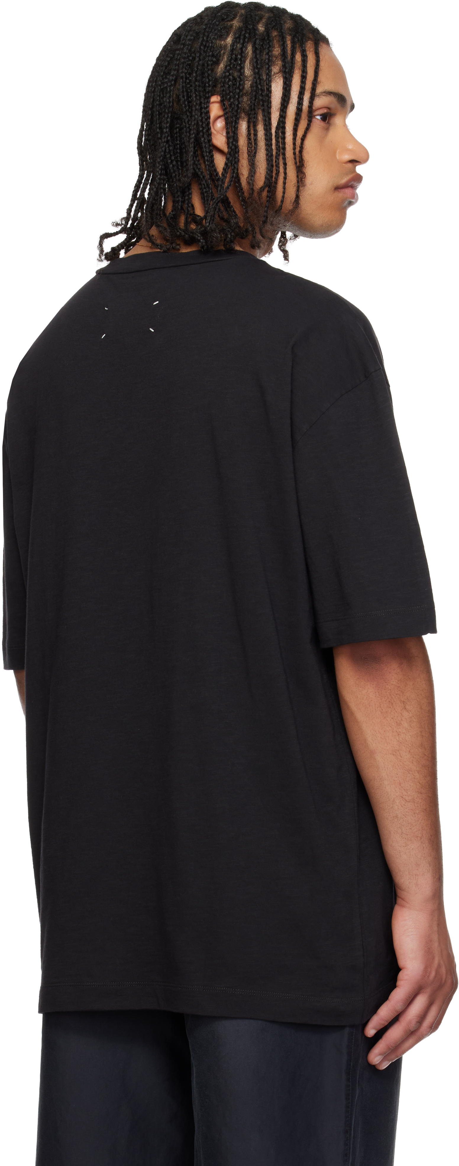 Black Cotton Numerical T-shirt