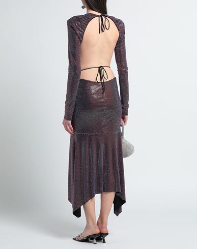 Woman Maxi dress Black Size 4 Viscose, Elastane, Glass