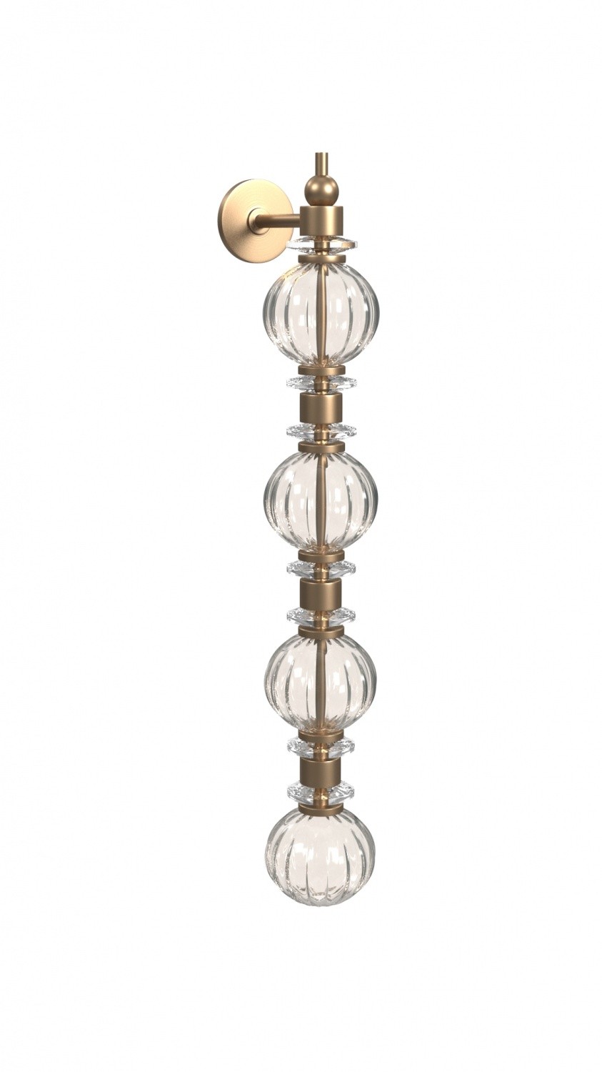 Aged Brass LED Wall Sconce from the Avra Collection
