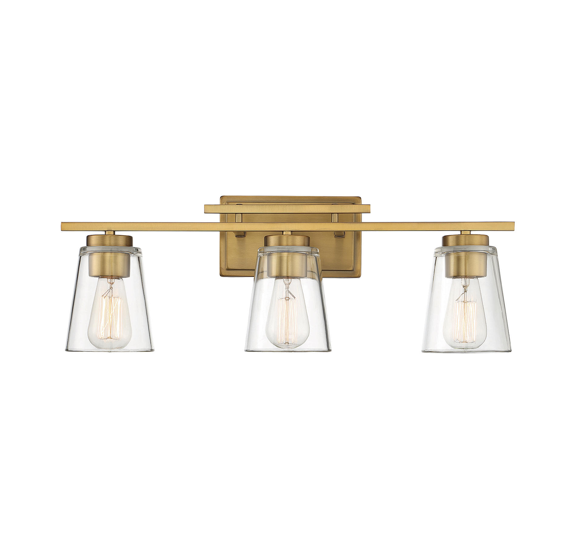 Savoy House Calhoun 3-Light Bathroom Vanity Light in Warm Bras