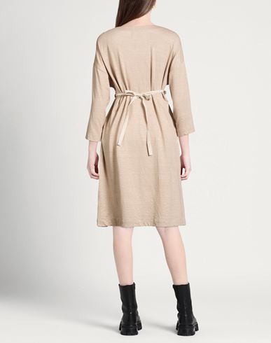 Woman Midi dress Beige Size 8 Linen