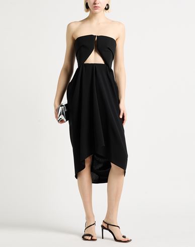 Woman Midi dress Black Size 2 Wool