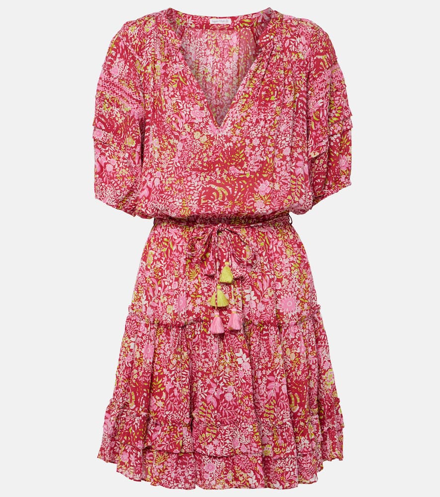 Poupette St Barth Aurora floral ruffled minidress