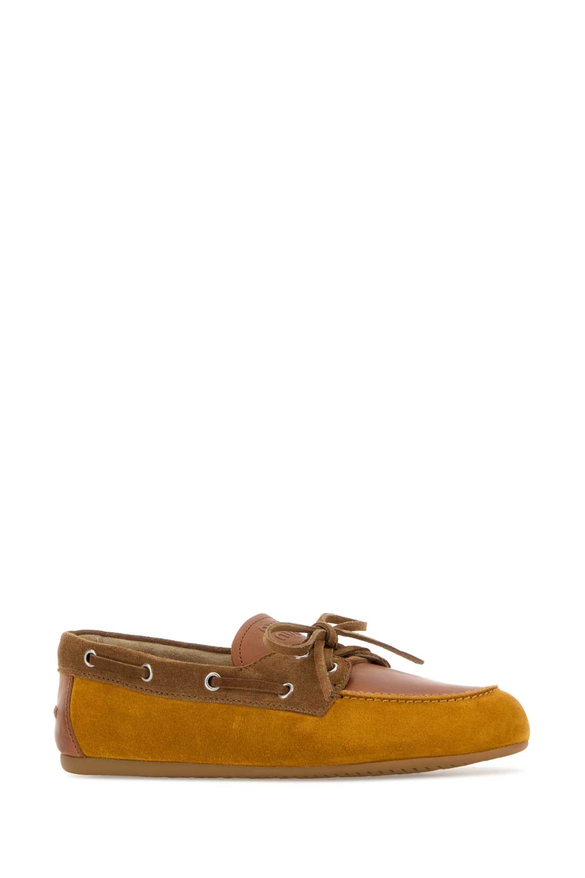 Miu Miu Multicolor Leather And Suede Loafer