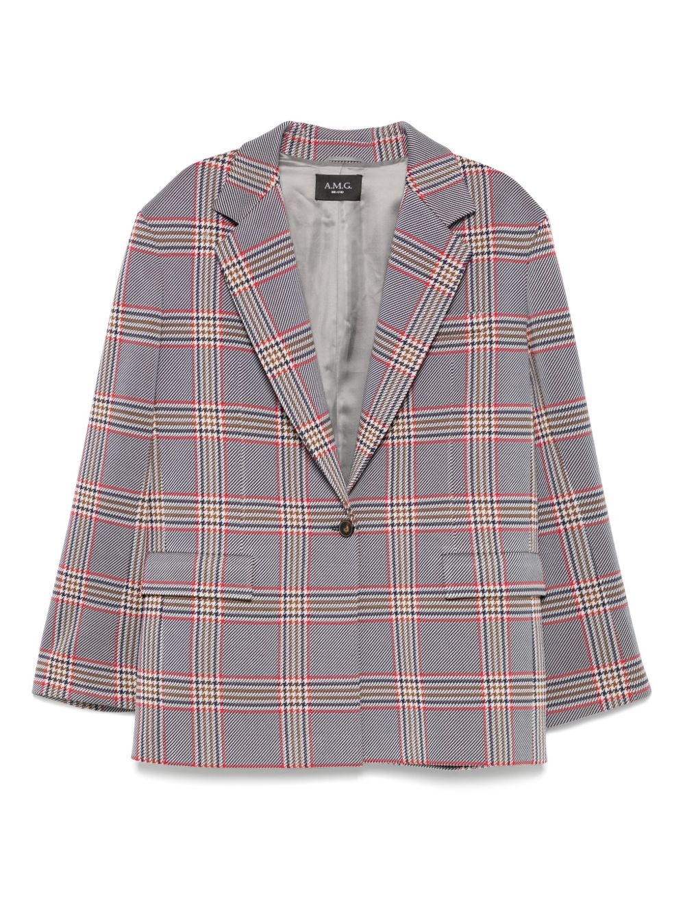 A.M.G. checked blazer - Blue