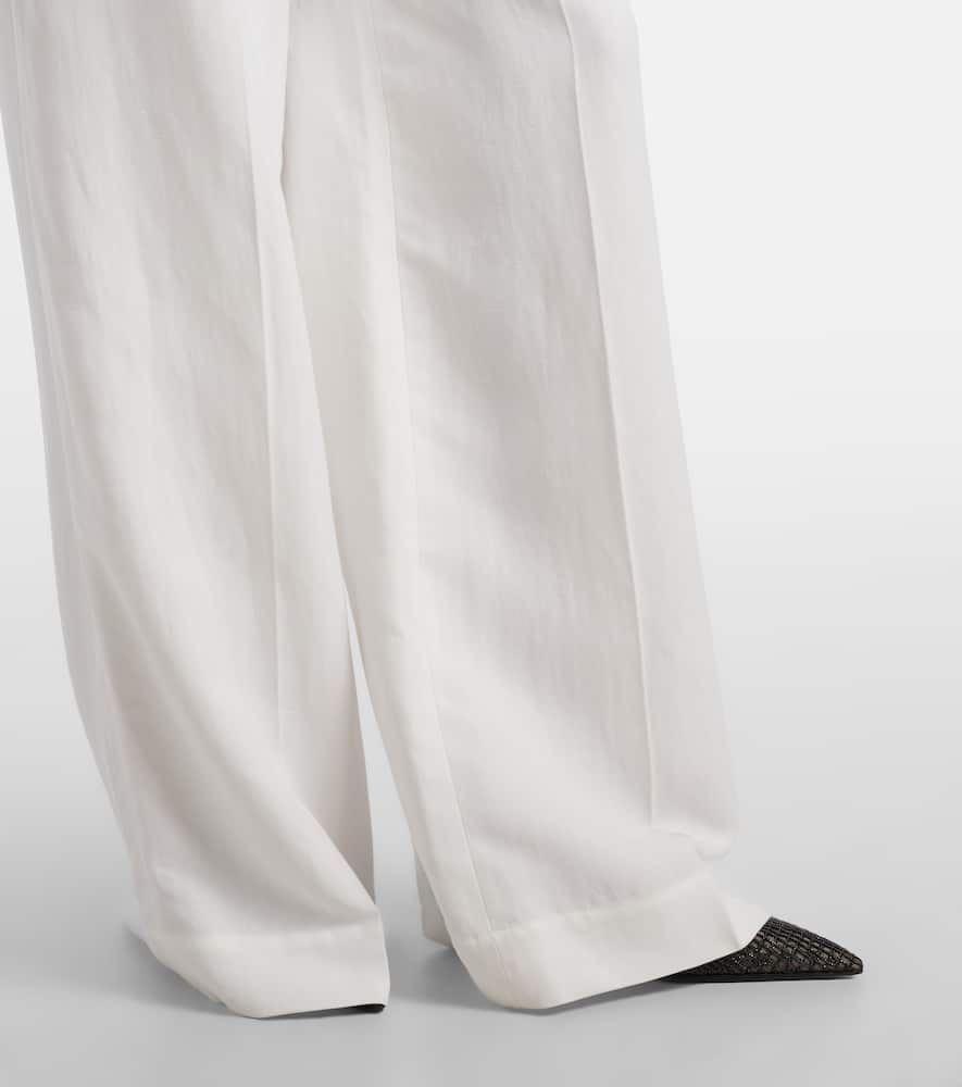 High-rise wide-leg pants