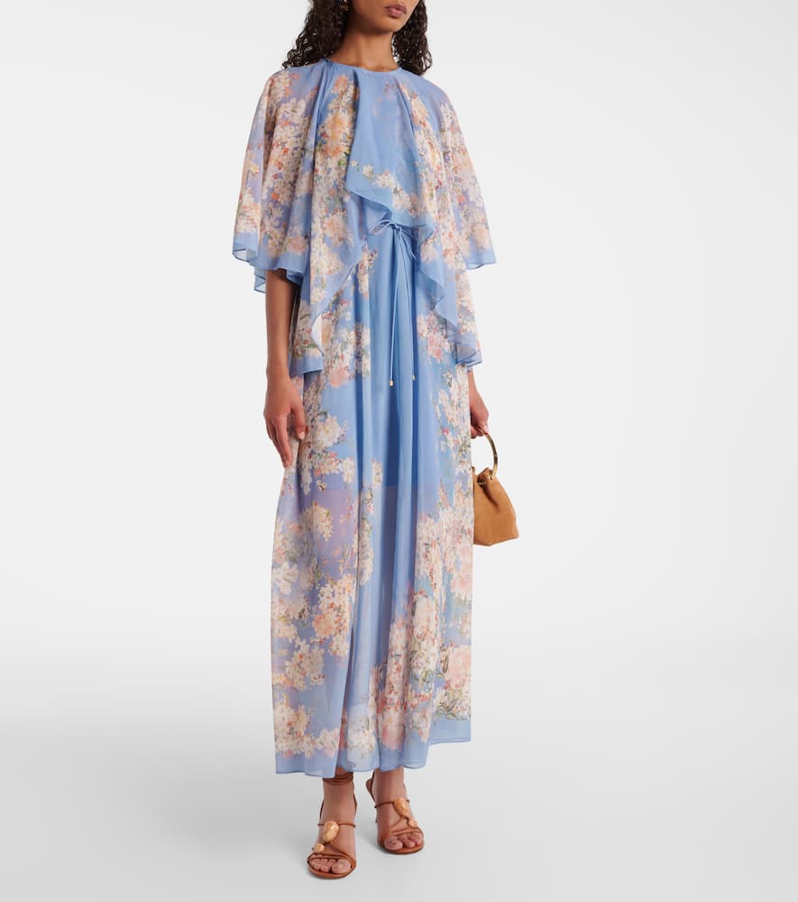 Cascadian cotton and silk georgette maxi dress