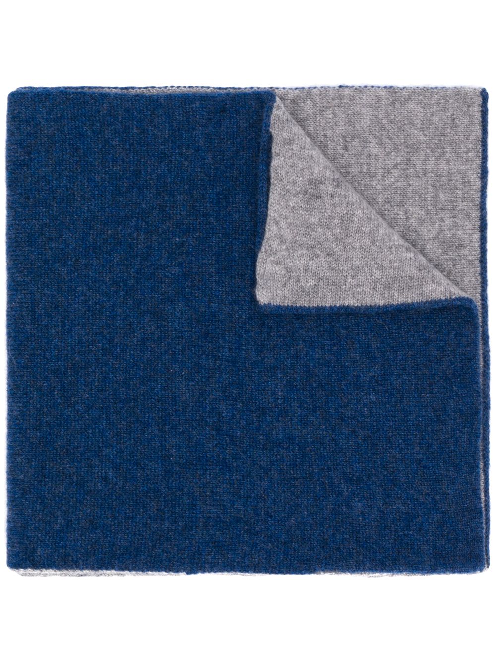 Two-tone cashmere scarf - Blue