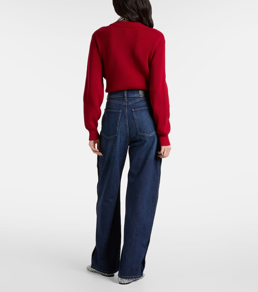 High-rise wide-leg jeans