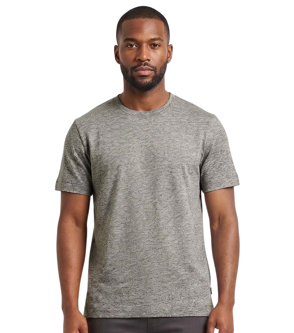 Grey Solid Crew Neck T-Shirt