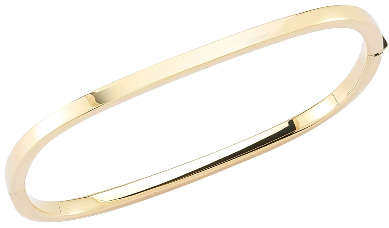 Designer Gold Square Bangle in 18K Yellow Gold