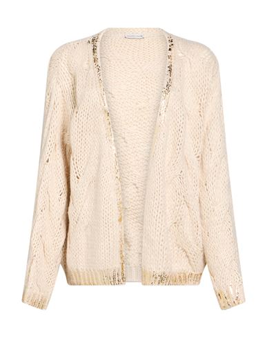Woman Cardigan Cream Size M Polyester, Wool, Acrylic