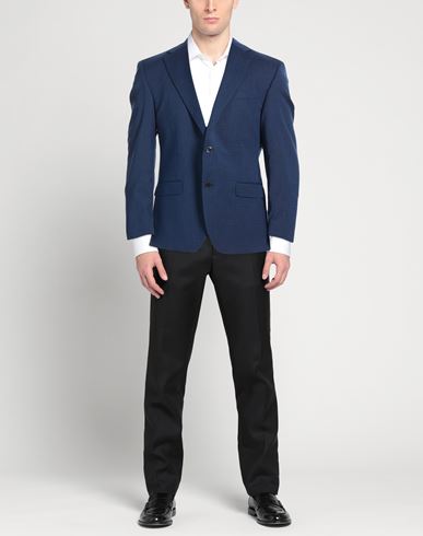 Man Blazer Navy Size 42 Polyester, Viscose, Elastane