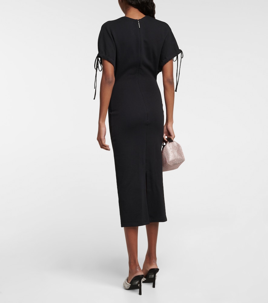 Cutout cotton midi dress