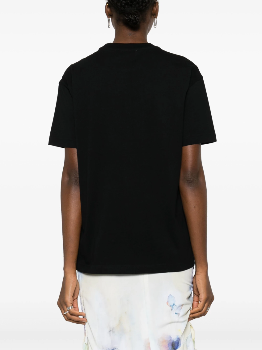 Bookish logo-print cotton T-shirt - Black