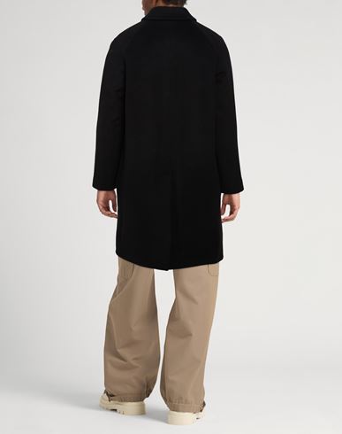 Man Coat Black Size 36 Virgin Wool, Polyamide