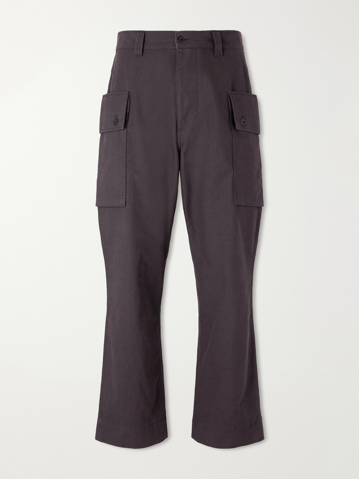 Straight-Leg Cotton-Twill Cargo Trousers