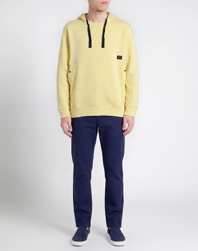 Man Sweatshirt Yellow Size XL Cotton