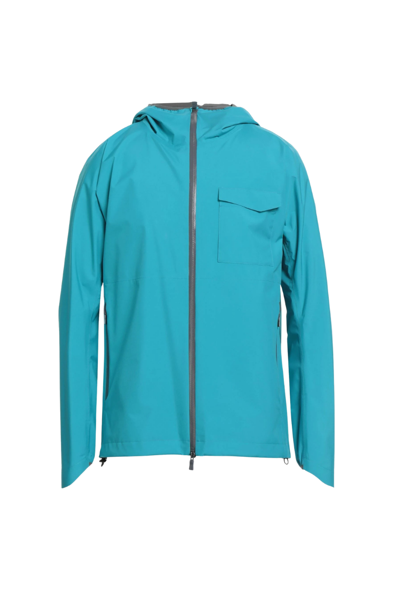Hooded Nylon Jacket — Blue