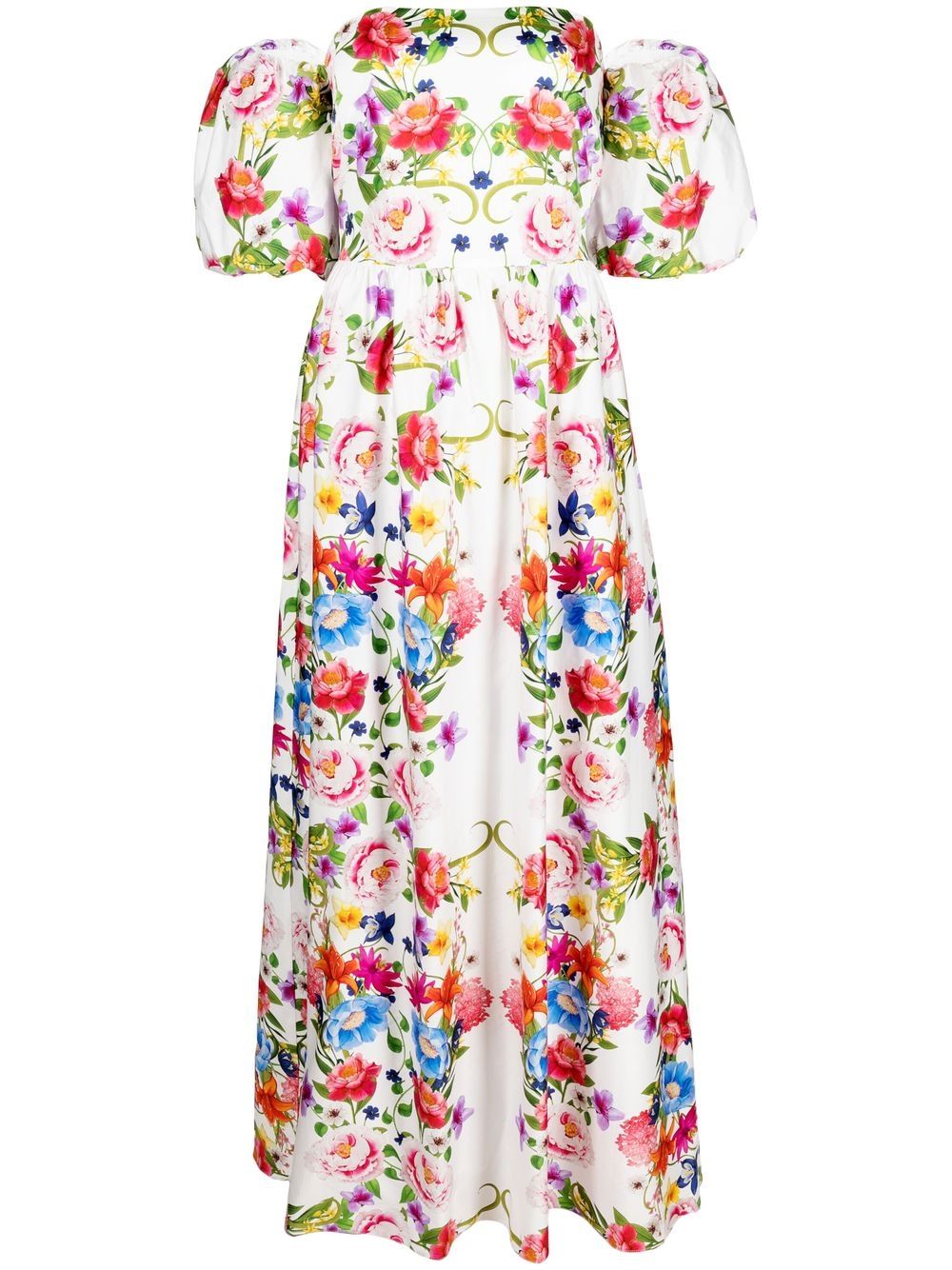Juliet off-shoulder puff-sleeve dress - White