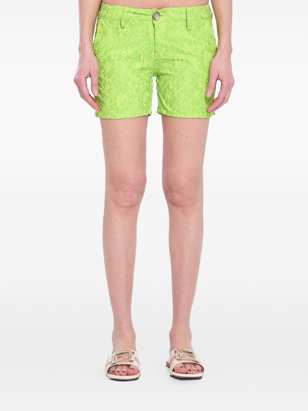 Floral-pattern shorts - Green