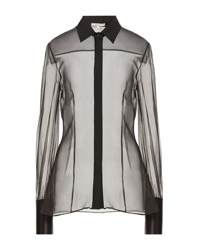 Woman Shirt Black Size M Silk, Viscose, Elastane