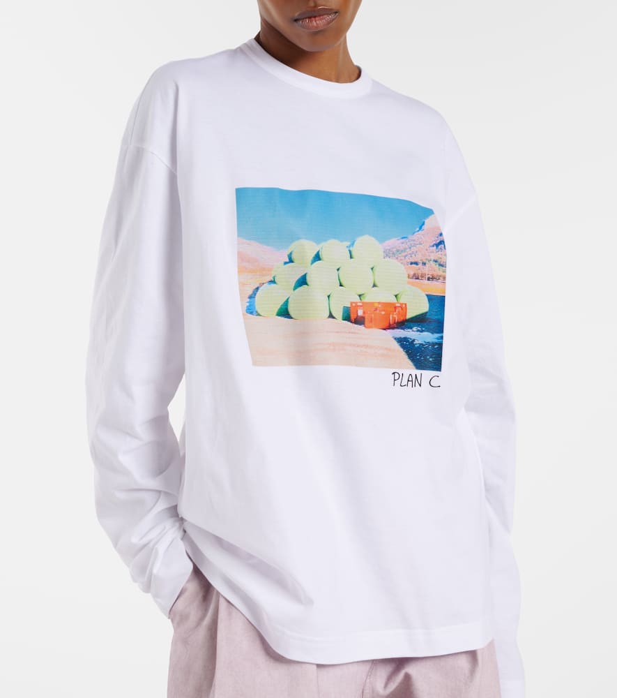 Printed cotton jersey T-shirt